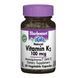 Витамин К2 100мкг, Bluebonnet Nutrition, 50 вегетарианских капсул,  Bluebonnet Nutrition фото 1
