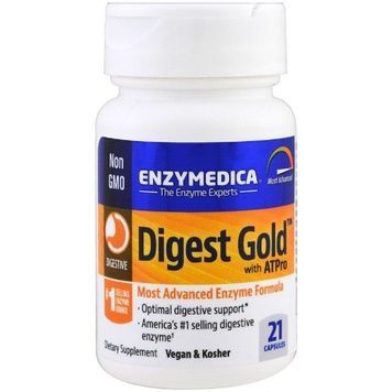 Пищеварительные ферменты, Digest Gold с ATPro, Enzymedica, 21 капсула,  Enzymedica фото