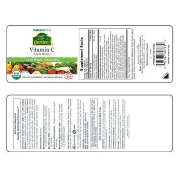 Вітамін С органічний, VITAMIN C, 500 мг, Natures Plus, 60 Вегетаріанських Капсул,  Natures Plus фото