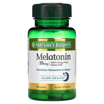 Мелатонін, 10 мг, Melatonin, Nature's Bounty, 60 капсул,  Nature's Bounty фото