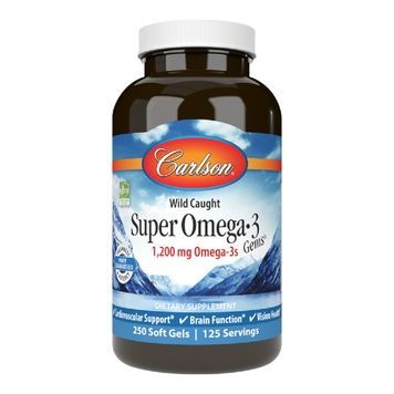 Супер Омега-3, Super Omega-3 Gems, Carlson, 250 желатиновых капсул,  Carlson фото