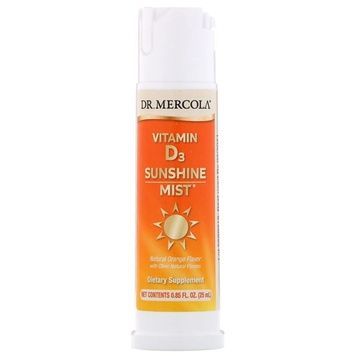 Витамин D3 5000 МЕ, спрей с апельсиновым вкусом, Vitamin D3 Spray Sunshine Mist, Dr. Mercola, 25 мл (0,85 жидких унции),  Dr. Mercola фото