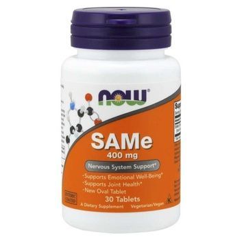SAM-e (S-Аденозилметіонін), 400 мг, Now Foods, 30 таблеток,  Now Foods фото