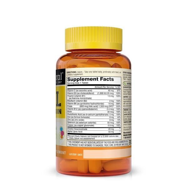 Мультивітаміни для нирок, Renal Multivitamin, Mason Natural, 100 каплет,  Mason Natural фото