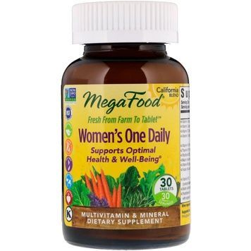 Мультивитамины для женщин, Women's One Daily, California Blend, MegaFood, 30 таблеток,  MegaFood фото