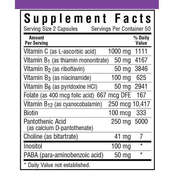 Стресс В-Комплекс 100, Bluebonnet Nutrition, 100 гелевых капсул,  Bluebonnet Nutrition фото