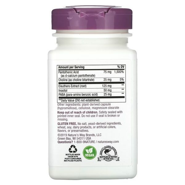 Стресс формула В-Комплекс, премиум-смесь, B-Stress Formula, Nature's Way, 100 вегетарианских капсул,  Nature's Way фото