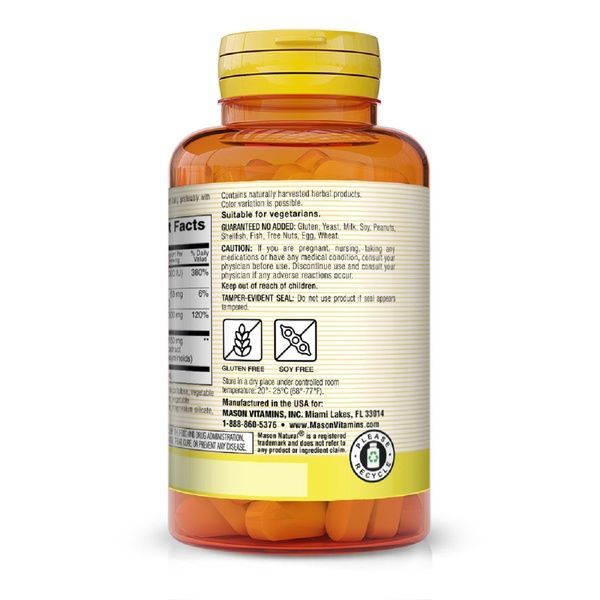 Комплекс куркуми з вітаміном D3 та магнієм, Turmeric Complex With Vitamin D3 & Magnesium, Mason Natural, 60 таблеток,  Mason Natural фото