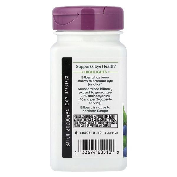 Черника, премиум экстракт, Bilberry, Premium Extract, Nature's Way, 90 вегетарианских капсул,  Nature's Way фото