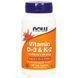 УЦІНКА Вітамін D3 і К2, Vitamin D3 & K2, 1,000 МО / 45 мкг, Now Foods, 120 капсул (брак етикетки),  Now Foods фото 3