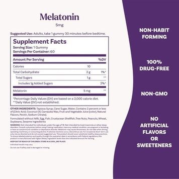 Мелатонін, 5 мг, смак полуниці, Melatonin, Natrol, 60 жувальних таблеток,  Natrol фото