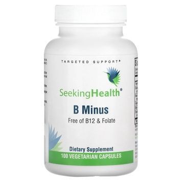 B-Комплекс без фолієвої кислоти та B12, B-Minus, Seeking Health, 100 вегетаріанських капсул,  Seeking Health фото