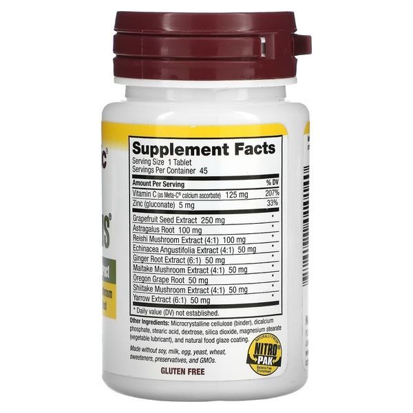 Максимальная защита с экстрактом семян грейпфрута, DefensePlus, Maximum Strength, NutriBiotic, 45 таблеток,  NutriBiotic фото