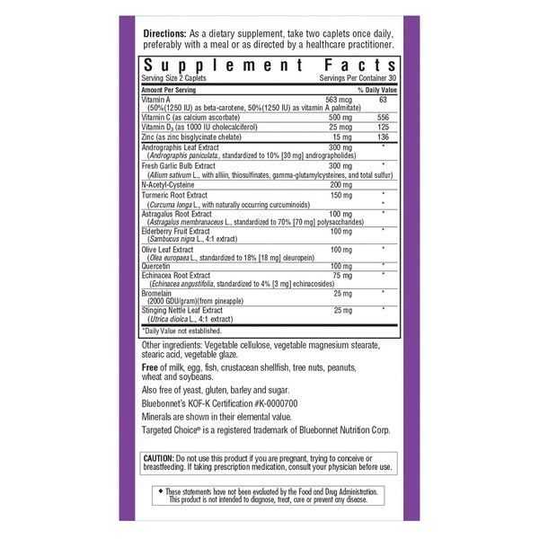 Імунний захист і підтримка здоров'я, Targeted Choice, Bluebonnet Nutrition, 60 каплет,  Bluebonnet Nutrition фото