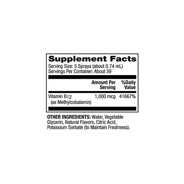 Витамин B12, вкус ежевики, Methyl B12 Energy Boost, Dr. Mercola, спрей 29 мл,  Dr. Mercola фото
