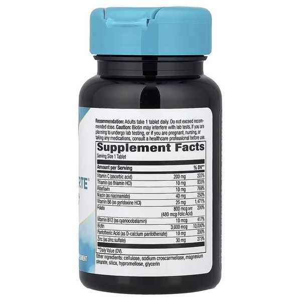 Биотин-форте с цинком, 3 мг, Biotin Forte with Zinc, Nature's Way, 60 таблеток,  Nature's Way фото