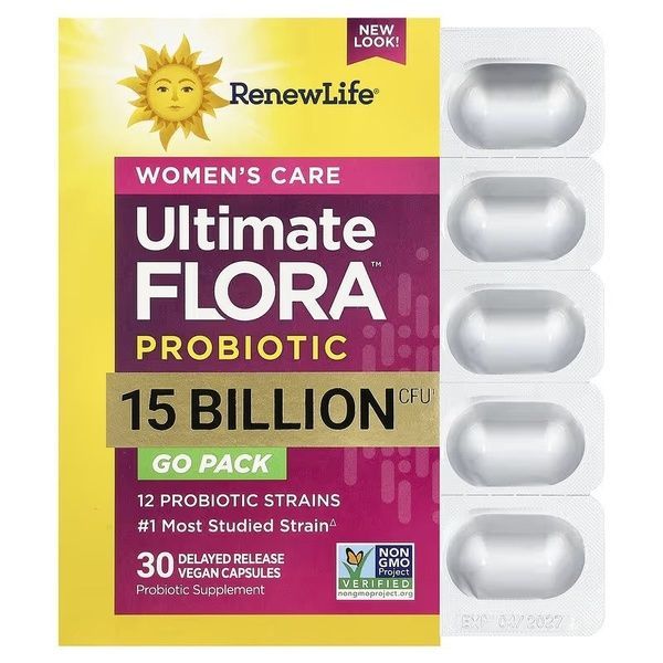 Пробіотики для жіночого здоров'я, Women's Care, Ultimate Flora Probiotic, Renew Life, 30 веганських капсул,  Renew Life фото
