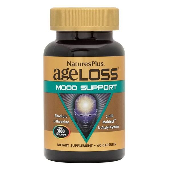 Комплекс для поддержки настроения, AgeLoss Mood Support, Natures Plus, 60 капсул,  Natures Plus фото