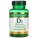 Витамин D3 быстрого высвобождения, 1000 МЕ, 25 мкг, Vitamin D, Nature's Bounty, 350 гелевых капсул,  Nature's Bounty фото 1