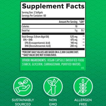 Омега-3 для веганов, Vegan Omega-3, Zenwise, 120 гелевых капсул,  Zenwise фото