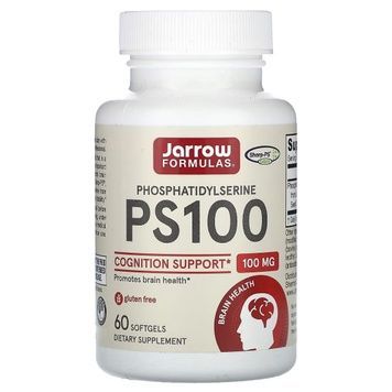 Фосфатидилсерин, 100 мг, PS100, Phosphatidylserine, Jarrow Formulas, 60 гелевих капсул,  Jarrow Formulas фото