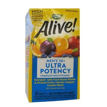 УЦЕНКА Мультивитамины для Мужчин 50+, Alive! Once Daily, Men's 50+, Nature's Way, 60 Таблеток (помята коробка),  Nature's Way фото