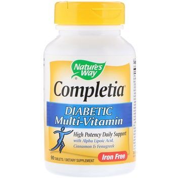Мультивитамины для Диабетиков, Diabetic Multi-Vitamin, Nature's Way, 90 таблеток,  Nature's Way фото