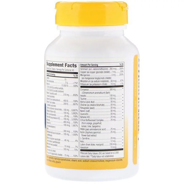 Мультивитамины для Диабетиков, Diabetic Multi-Vitamin, Nature's Way, 90 таблеток,  Nature's Way фото