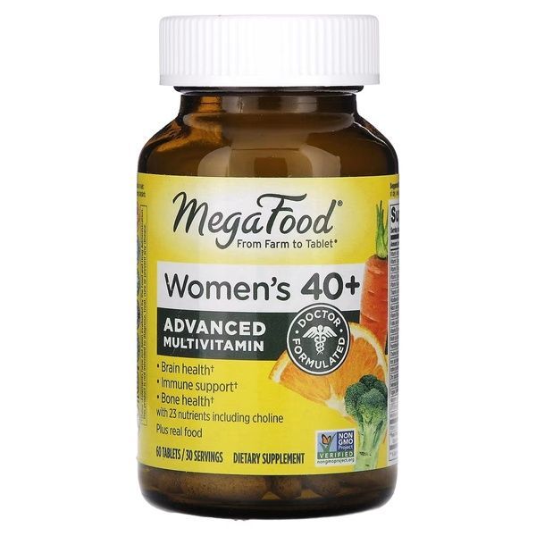 Мультивітаміни для жінок 40+, Multi for Women 40+, MegaFood, 60 таблеток,  MegaFood фото