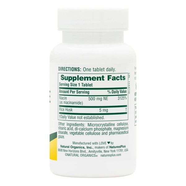 Ниацинамид (В3), Niacinamide, 500 мг, Natures Plus, 90 таблеток,  Natures Plus фото