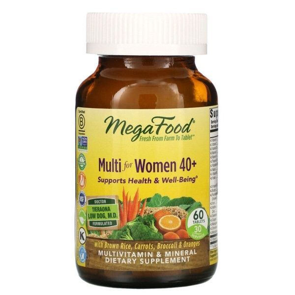Мультивітаміни для жінок 40+, Multi for Women 40+, MegaFood, 60 таблеток,  MegaFood фото