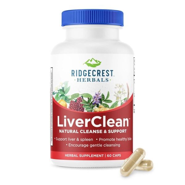 Натуральний Комплекс для Підтримки та Захисту Печінки, LiverClean, RidgeCrest Herbals, 60 вегетаріанських капсул,  Ridgecrest Herbals фото