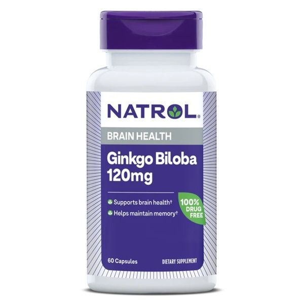 Гінкго Білоба, 120 мг, Ginkgo Biloba, Natrol, 60 капсул,  Natrol фото
