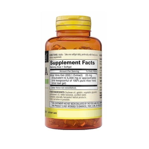 Алоэ вера, Aloe Vera, Mason Natural, 60 гелевых капсул,  Mason Natural фото