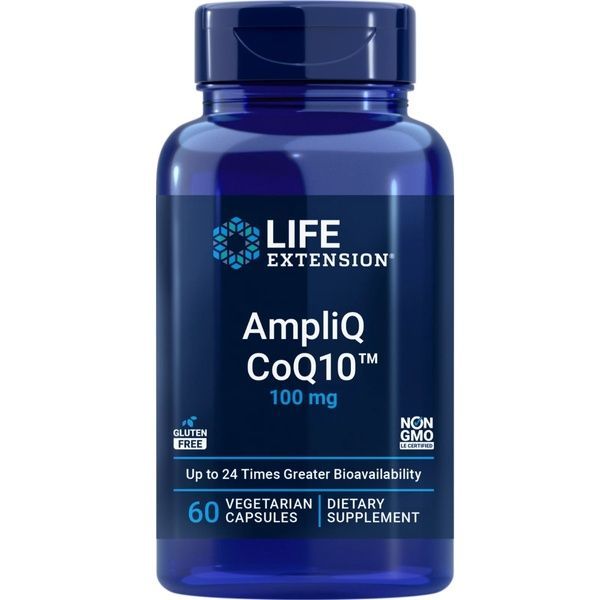 Коензим Q10, 100 мг, AmpliQ CoQ10, Life Extension, 60 вегетаріанських капсул,  Life Extension фото