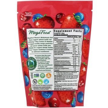 Мультивитамины для женщин, вкус ягод, Women's Multivitamin Soft Chews, Mixed Berry Flavor, MegaFood, 30 мягких жевательных конфет в индивидуальной упаковке,  MegaFood фото