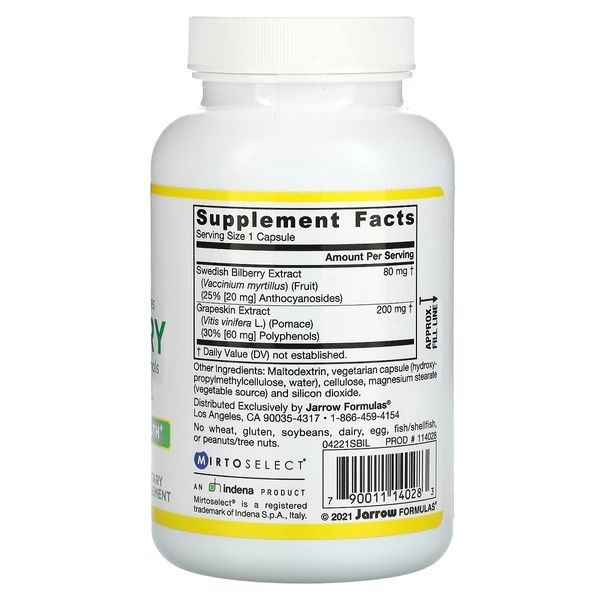Комплекс полифенолов из черники и кожуры винограда, 280 мг, Bilberry + Grapeskin Polyphenols, Jarrow Formulas, 120 вегетарианских капсул,  Jarrow Formulas фото