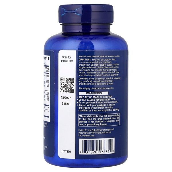 Відновлення Кісток + К2, Bone Restore with Vitamin K2 Life Extension, 120 капсул,  Life Extension фото