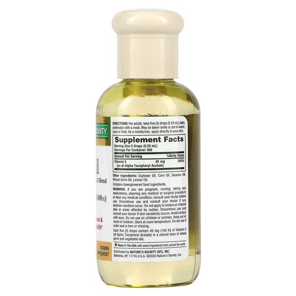 Жидкий Витамин E, 30000 МЕ, Vitamin E-Oil, Nature's Bounty, 75 мл,  Nature's Bounty фото