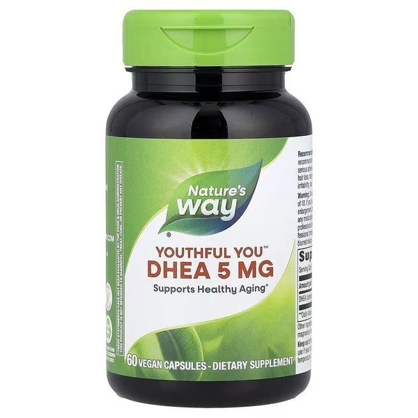 Дегидроэпиандростерон, 5 мг, DHEA, Youthful You, Nature's Way, 60 вегетарианских капсул,  Nature's Way фото