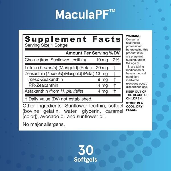 Захист очей від синього світла, MaculaPF, Carotenoid Complex, Jarrow Formulas, 30 желатинових капсул,  Jarrow Formulas фото