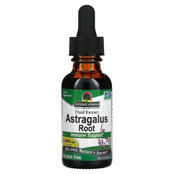Экстракт астрагала без спирта, 2000 мг, Astragalus Root, Nature's Answer, 30 мл,  Nature's Answer фото