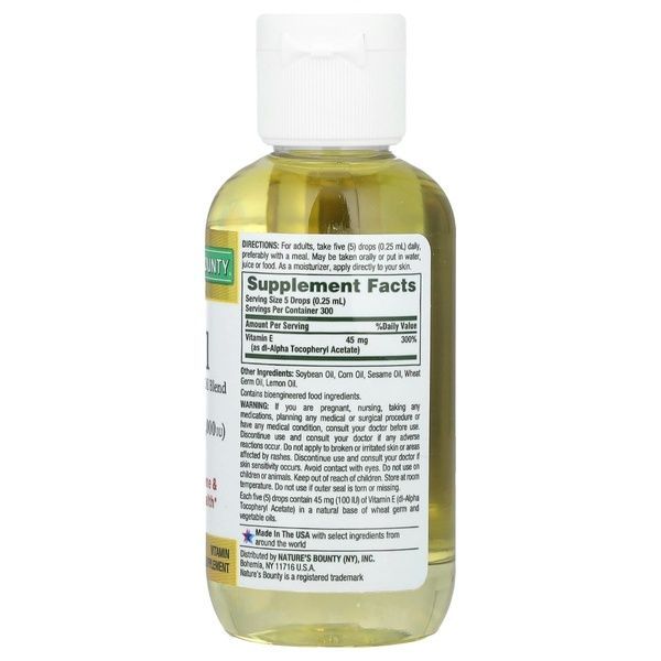Жидкий Витамин E, 30000 МЕ, Vitamin E-Oil, Nature's Bounty, 75 мл,  Nature's Bounty фото