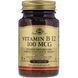 Витамин В12 (Цианокобаламин), 100 мкг, Vitamin B12, Solgar, 100 таблеток,  Solgar фото 1