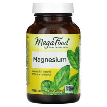 Магній, Magnesium, MegaFood, 60 таблеток,  MegaFood фото