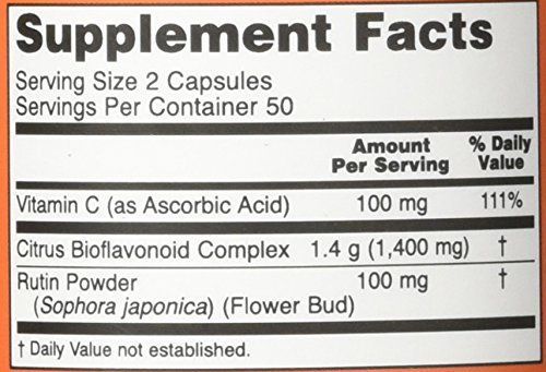 Цитрусові Біофлавоноїди, Citrus Bioflavonoids, 700 мг, 100 капсул,  Now Foods фото