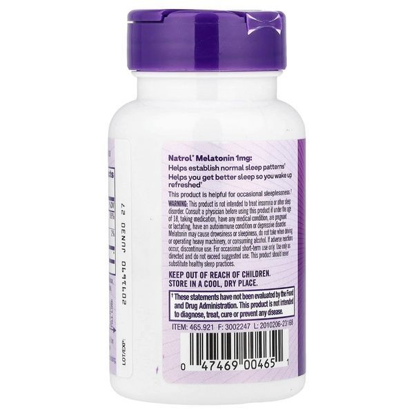 Мелатонин, 1 мг, Melatonin, Natrol, 90 таблеток,  Natrol фото