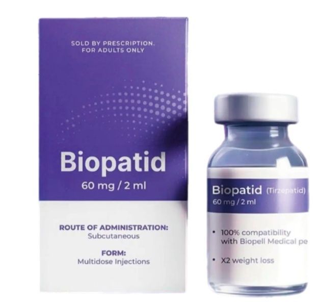 Препарат для контролю ваги та корекції метаболізму Biopatid Біопатид (тирзепатид), 60мг/2мл Biopell фото