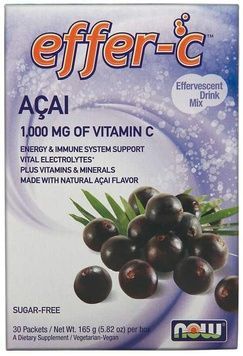 Підтримка Імунітету, Effer-C, Acai Berry, Now Foods, 30 пакетів (5.82 г),  Now Foods фото