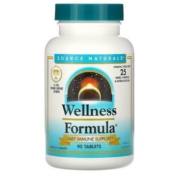 Рослинний Імунний Комплекс, Wellness Formula, Source Naturals, 90 таблеток,  Source Naturals фото